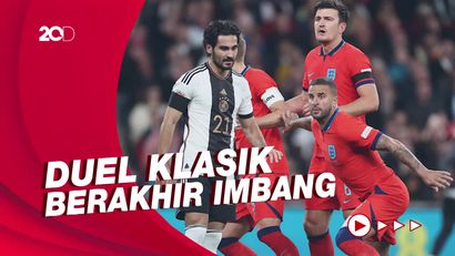 Duel Sengit Inggris Vs Jerman Tuntas dengan Skor 3-3