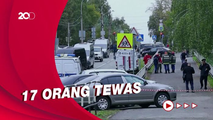 Melihat Lokasi Penembakan Brutal di Sekolah di Rusia