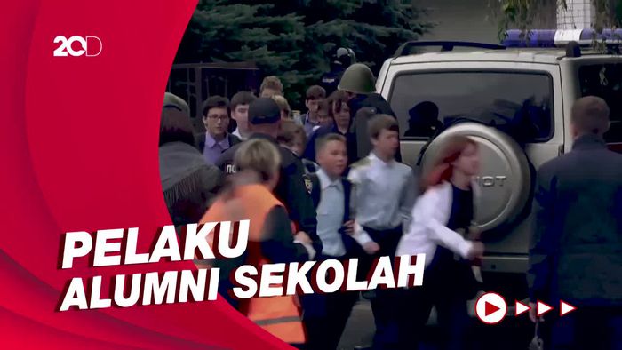 Kepanikan di Lingkungan Sekolah saat Terjadi Penembakan Brutal di Rusia