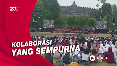 Penampilan Yura Yunita Cs di Aksobya Candi Borobudur