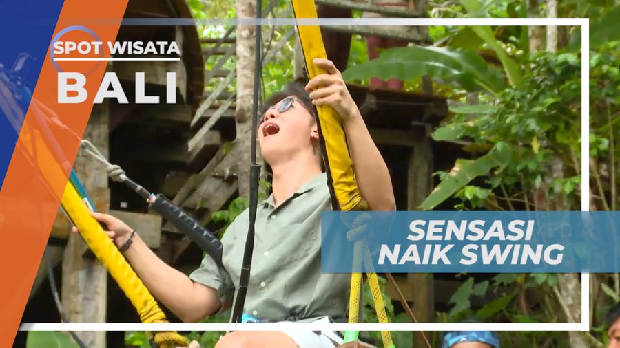 Sensasi Mendebarkan Naik Wahana Ayunan Raksasa di Ujung Tebing, Bali