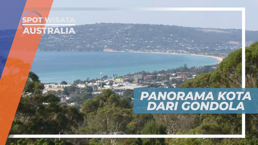 Pemandangan Kota dari Ketinggian Gondola di Eagle Arthur, Australia