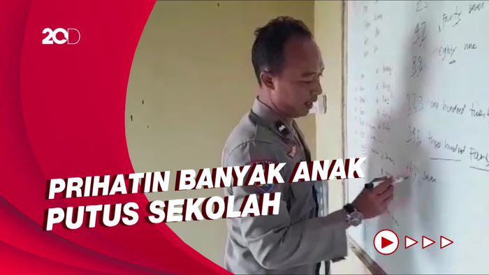 Polisi di Cianjur Bangun Rumah Belajar untuk Anak Putus Sekolah
