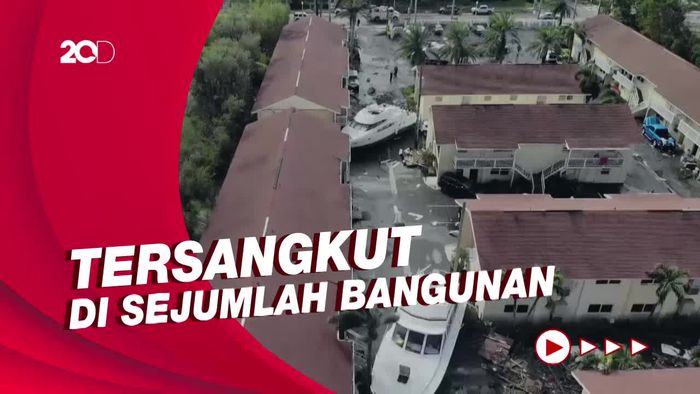 Dampak Badai Ian, Kapal-kapal Terdampar ke Permukiman Warga di Florida
