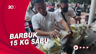 Polisi Ringkus 2 Pria di Asahan Sumut, 15 Kg Sabu Diamankan
