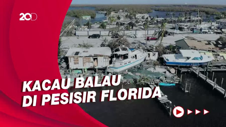 Kapal-kapal Terlempar Badai Ian, Banjir di Mana-mana