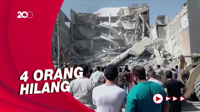 Bangunan 4 Lantai Penampung Laboratorium di Ibu Kota Irak Runtuh