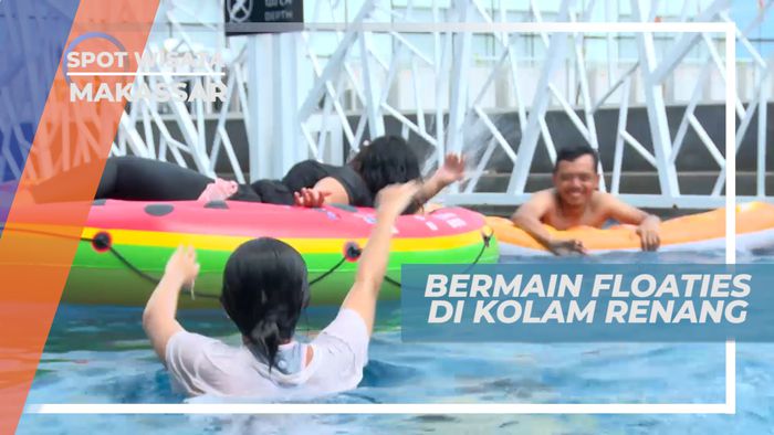 Senangnya Seru-seruan Bermain Floaties Bersama Happy Crew di Kolam Renang, Makassar