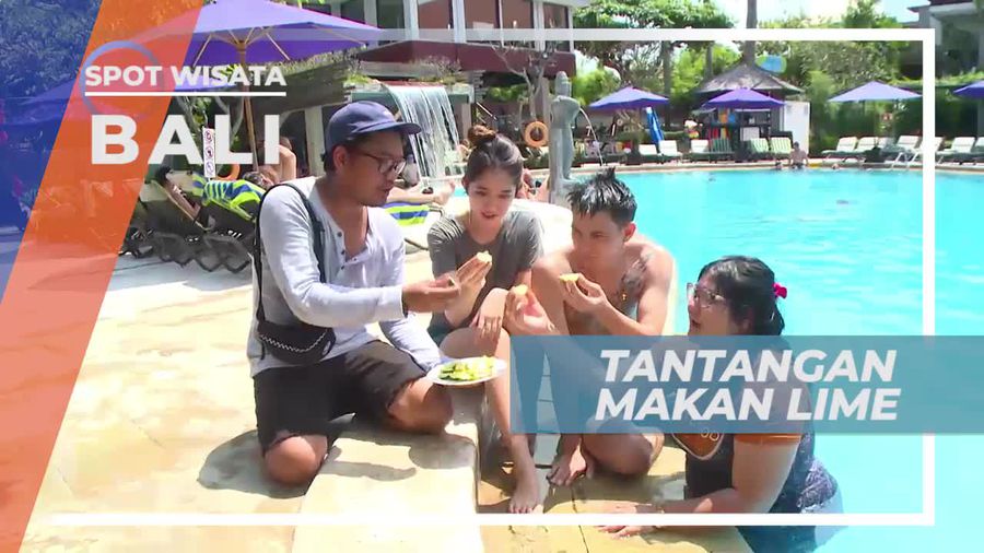 Makan Lime Tanpa Ekspresi, Tantangan Seru Saat Berlibur di Bali