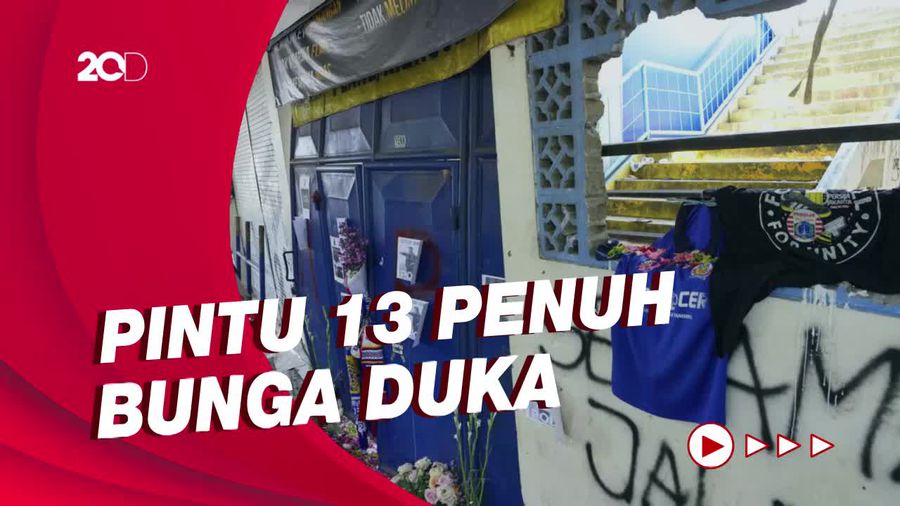 Kondisi Terkini Stadion Kanjuruhan: Karangan Bunga Hingga Coretan