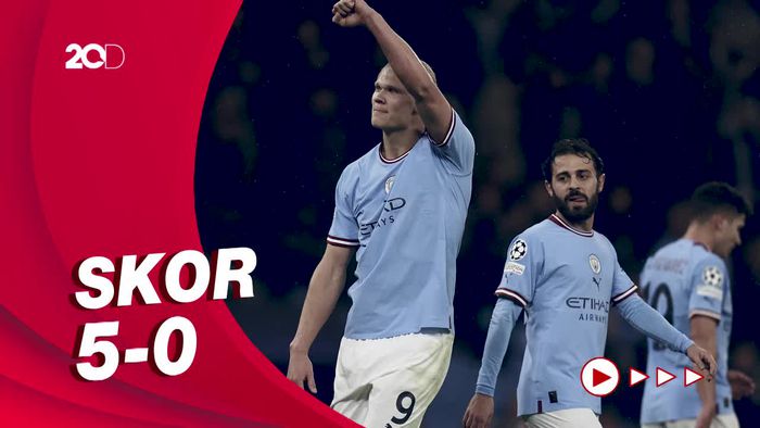 Haaland Brace, Man City Pesta Gol ke Gawang Copenhagen
