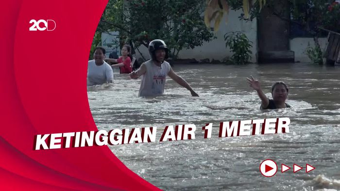 Penampakan Banjir Rendam 100 Rumah di Polman