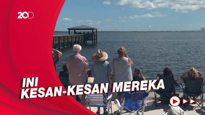 Warga Berbondong-bondong Nonton Peluncuran Roket SpaceX Falcon 9