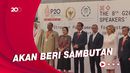 Momen Presiden Jokowi Hadiri Acara P20 di DPR Disambut Puan Maharani