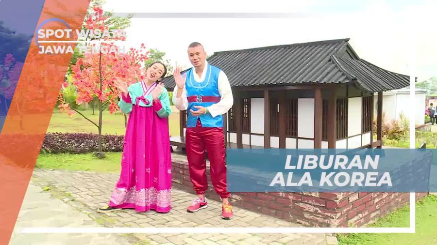 Mencoba Memakai Pakaian Adat Korea di Banyumas Jawa Tengah