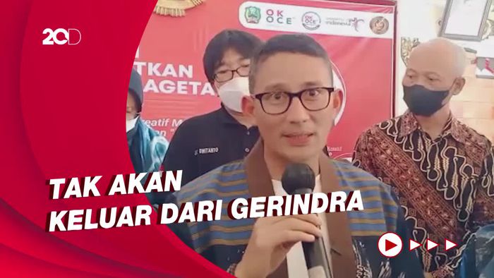 Sandiaga Tegaskan Tegak Lurus ke Prabowo