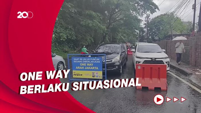 Situasi Puncak Sore Ini: One Way Arah Jakarta