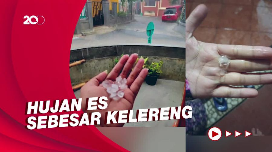Hujan Es Melanda Wilayah Depok