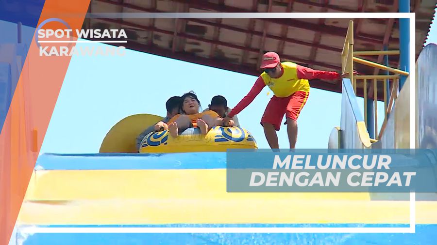 Serunya Mencoba Wahana Seluncuran Sampai Terpental, Karawang
