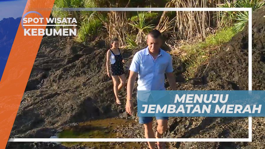 Jembatan Merah, Spot Foto yang Selalu Diburu Wisatawan di Pantai Menganti, Kebumen