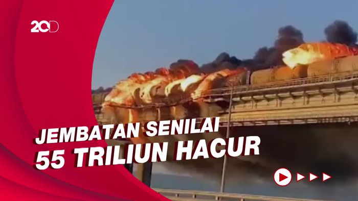 Murka Putin Jembatan Crimea Meledak: Itu Aksi Teroris!