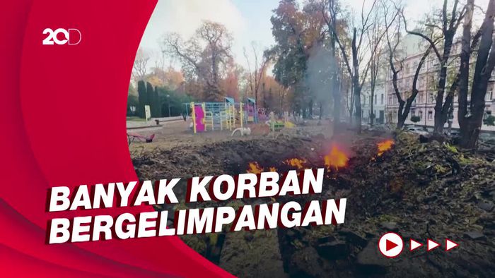 Suasana Kepanikan di Kiev Usai Dihantam Serangan Rusia