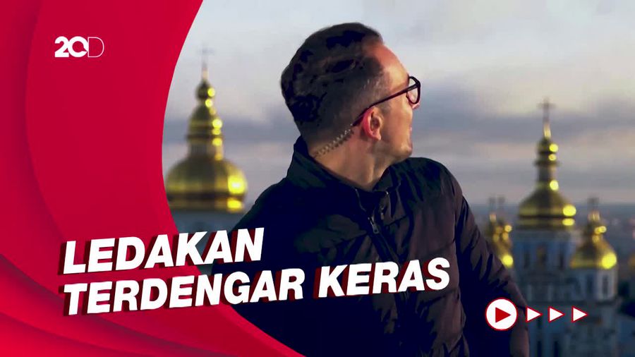 Serangan Rudal di Kiev saat Wartawan BBC Siaran Langsung