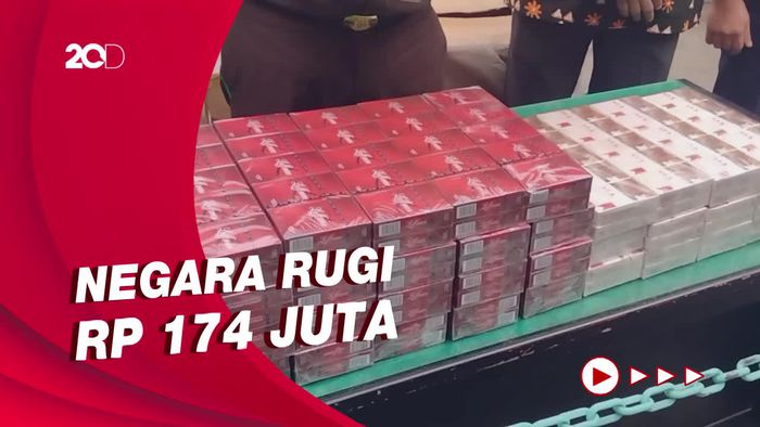Momen Pemusnahan 204 Ribu Batang Rokok Tanpa Pita Cukai di Asahan