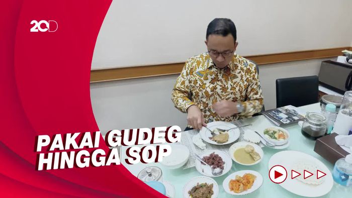 Momen Makan Siang Terakhir Gubernur Anies di Balai Kota