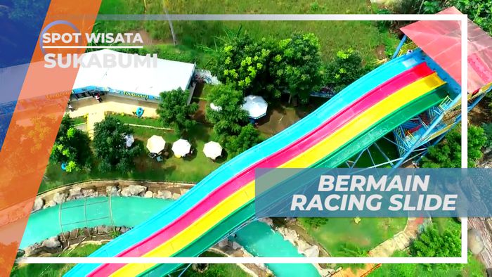 Meluncur Seru di Wahana Racing Slide yang Menantang, Sukabumi