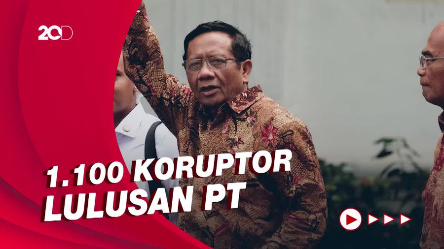 Mahfud Ungkap 86% Koruptor Lulusan Perguruan Tinggi