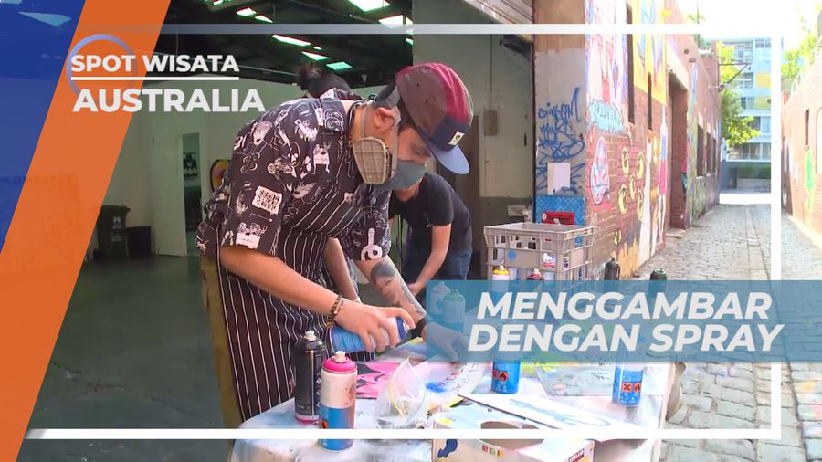 Menggambar dengan Menggunakan Cat Semprot, Australia
