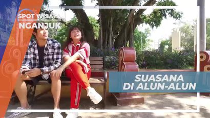 Suasana Asri dan Sejuk di Alun-alun Nganjuk Jawa Timur