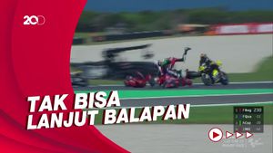 Momen Alex Marquez Tabrak Jack Miller di MotoGP Australia