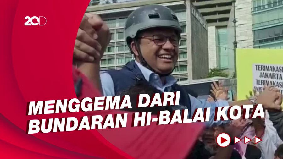 Teriakan Presiden Penuhi Perjalanan Anies di Hari Akhir Jabatan Gubernur