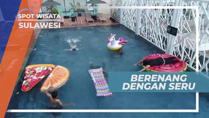 Berenang Seru di Kolam Penginapan Makassar Sulawesi Selatan