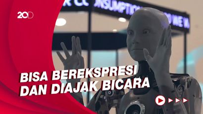 Robot Humanoid Sambut Pengunjung di Forum Masa Depan Dubai