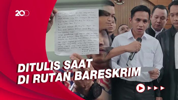 Tulisan Tangan Permohonan Maaf Bharada Eliezer yang Ditulis di Rutan