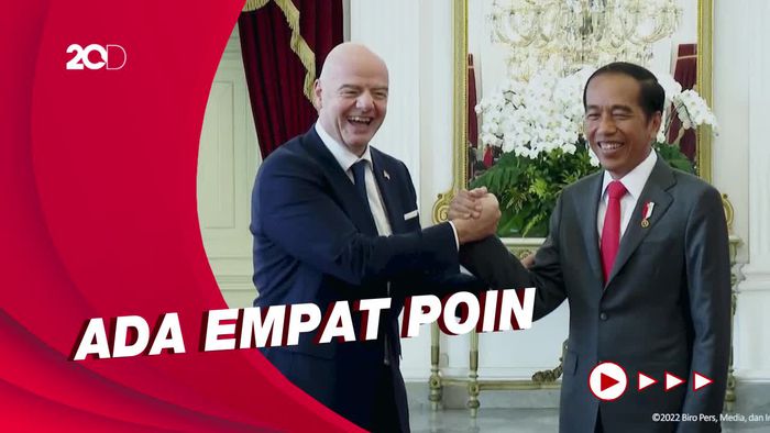 Hasil Pertemuan Jokowi-Presiden FIFA soal Masa Depan Sepak Bola RI