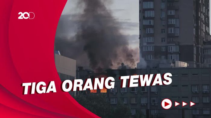 Suasana Kepanikan Warga saat Kiev Diserang Drone Kamikaze