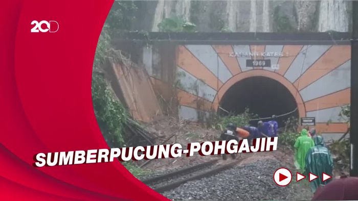 Jalur KAI Malang Menuju Jakarta Tertimbun Longsor