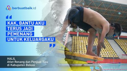 Halil, Atlet Renang Disabilitas Berjuang Hidup dari Berjualan Tisu