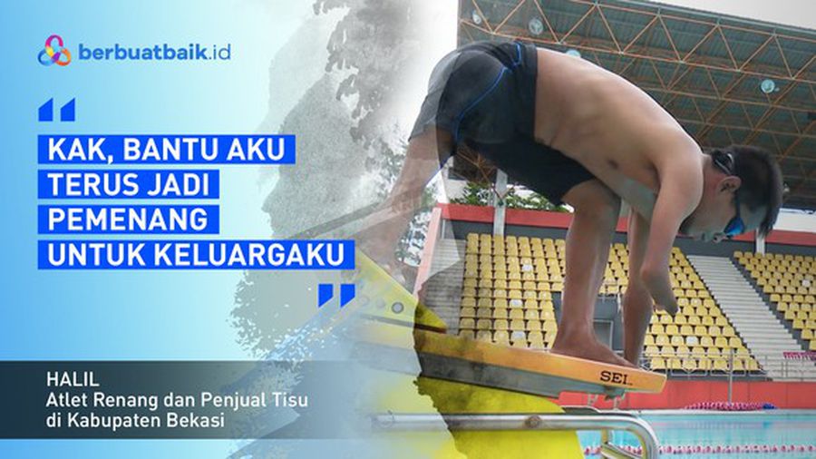 Halil, Atlet Renang Disabilitas Berjuang Hidup dari Berjualan Tisu