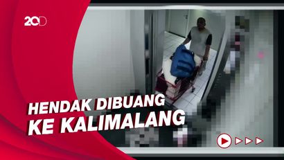 Momen Pembunuh Wanita di Bekasi Bawa Jasad Pakai Troli