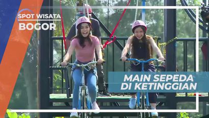Memacu Adrenalin Bermain Sepeda di Seutas Tali, Bogor