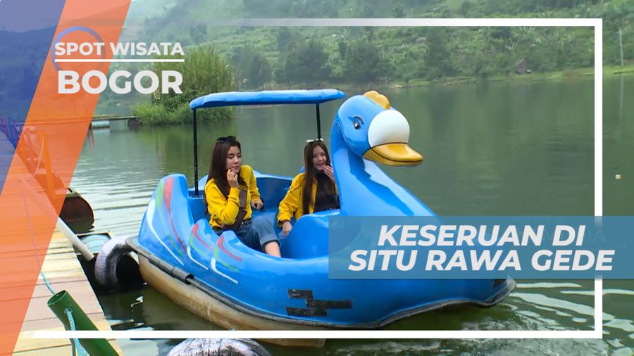 Seru-seruan Bermain Wahana Bebek Air di Situ Rawa Gede, Bogor