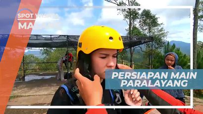 Persiapan Bermain Paralayang di Gunung Banyak Kota Malang