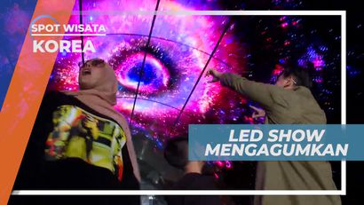 Terowongan LED yang Penuh Kemeriahan, Korea Selatan