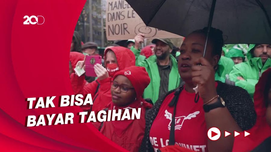 Ratusan Pekerja Protes Kenaikan Harga dan Energi di Belgia