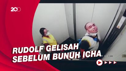 Rekaman CCTV Saat Rudolf dan Icha Satu Lift Sebelum Pembunuhan